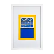 QUADRO 30 CM X 44 CM JANELAS I - BRANCO/MULTICOR - Foto 1