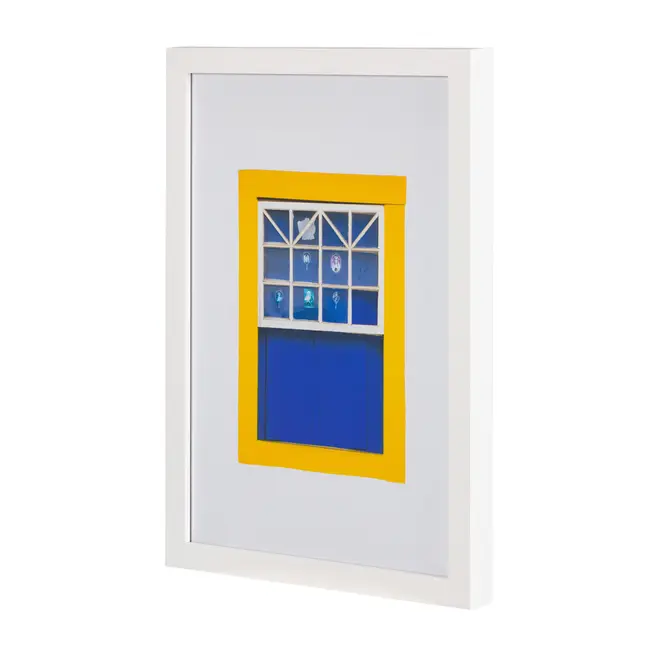 QUADRO 30 CM X 44 CM JANELAS I - BRANCO/MULTICOR - Foto 2