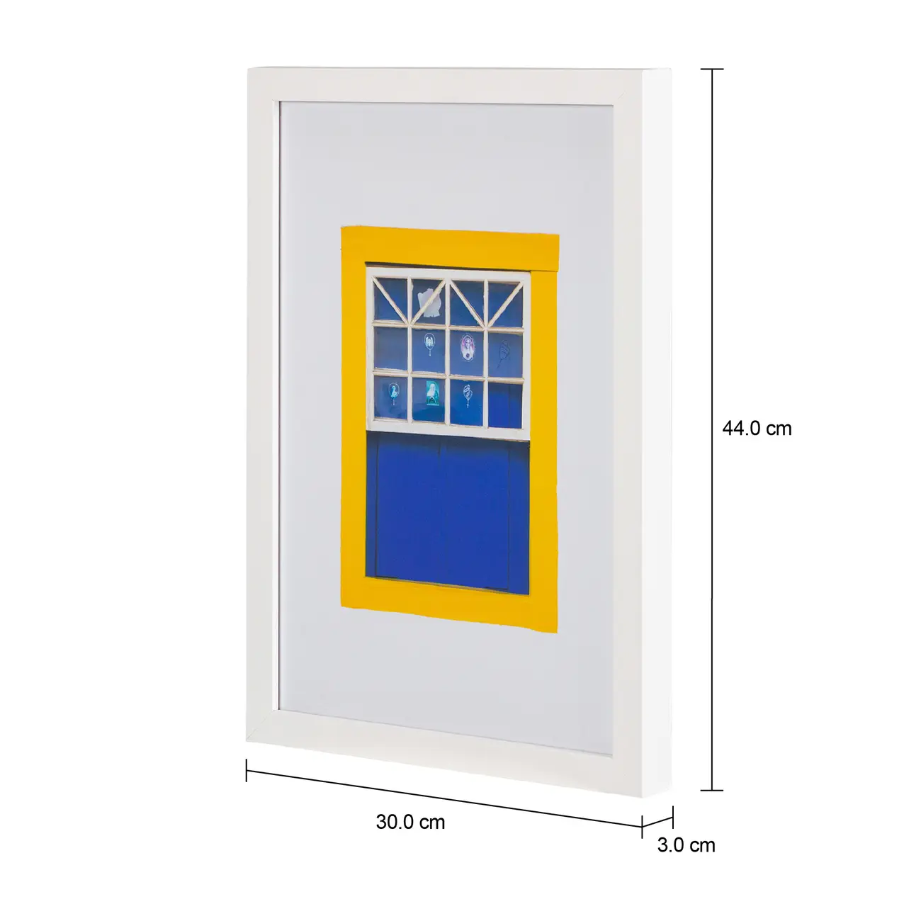 QUADRO 30 CM X 44 CM JANELAS I - BRANCO/MULTICOR - Foto 3
