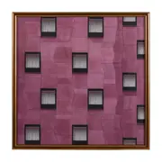 QUADRO ROSE I 42 CM X 42 CM - COBRE/RODONITA - Foto 1