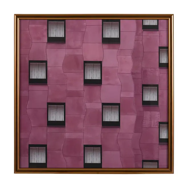 QUADRO ROSE I 42 CM X 42 CM - COBRE/RODONITA - Foto 1