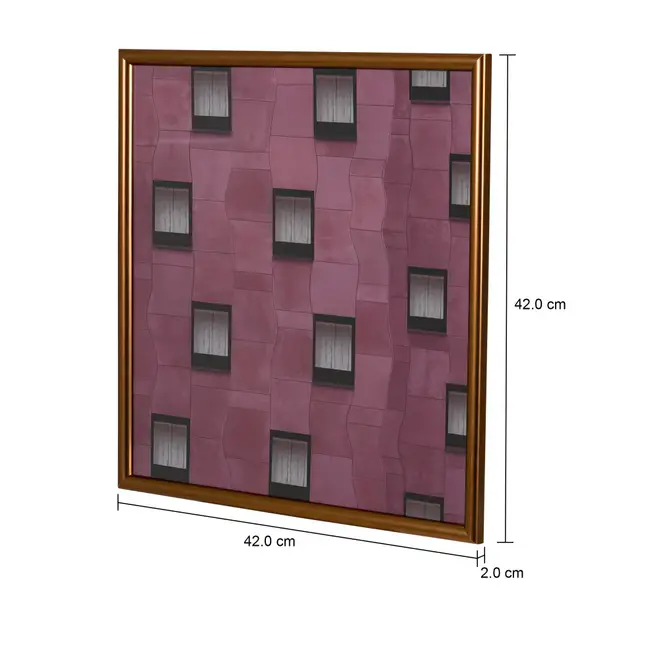 QUADRO ROSE I 42 CM X 42 CM - COBRE/RODONITA - Foto 3