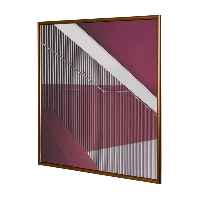 QUADRO ROSE IV 62 CM X 62 CM - COBRE/RODONITA - Foto 2