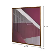 QUADRO ROSE IV 62 CM X 62 CM - COBRE/RODONITA - Foto 3