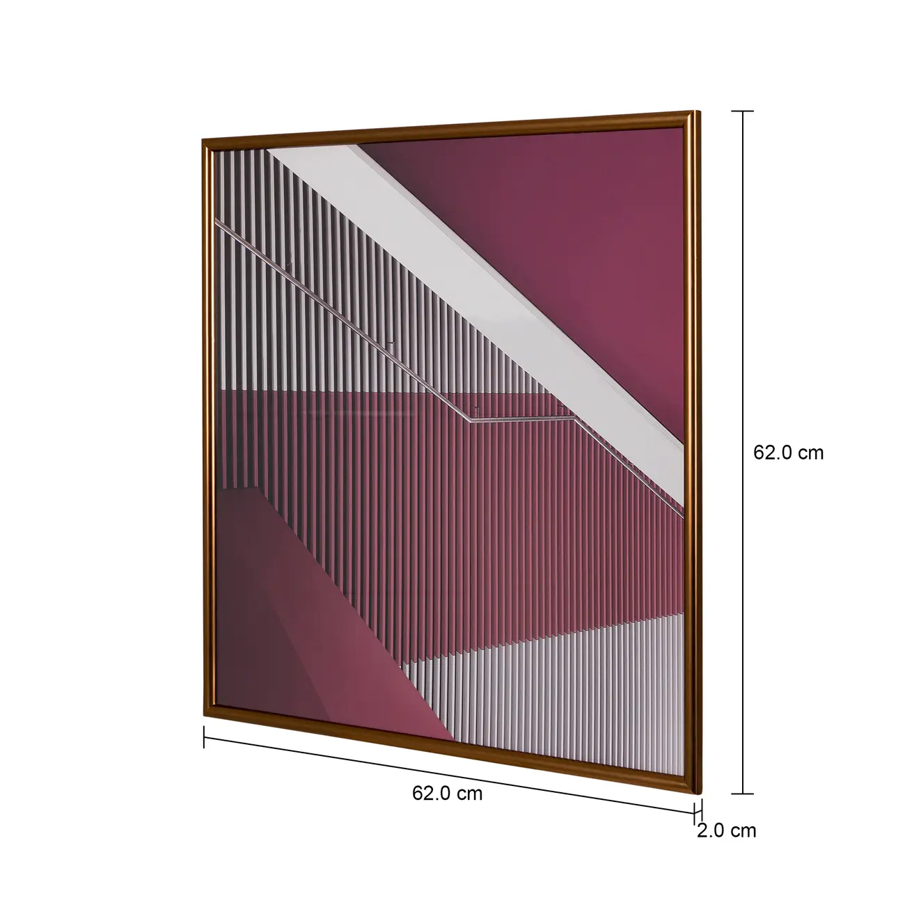 QUADRO ROSE IV 62 CM X 62 CM - COBRE/RODONITA - Foto 3