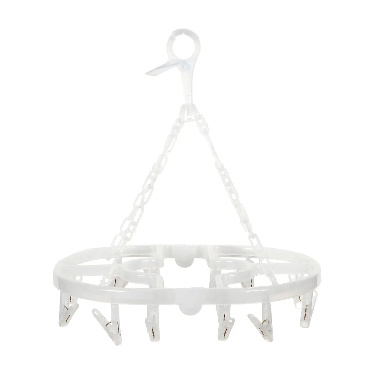 VARAL COM 16 PRENDEDORES HANG 'N HOLD - BRANCO TRANSLUCIDO - Foto 1