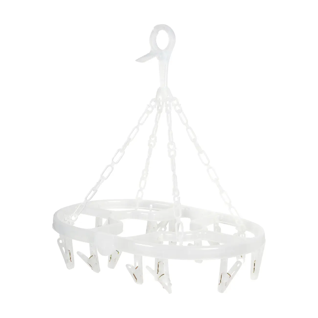 VARAL COM 16 PRENDEDORES HANG 'N HOLD - BRANCO TRANSLUCIDO - Foto 3