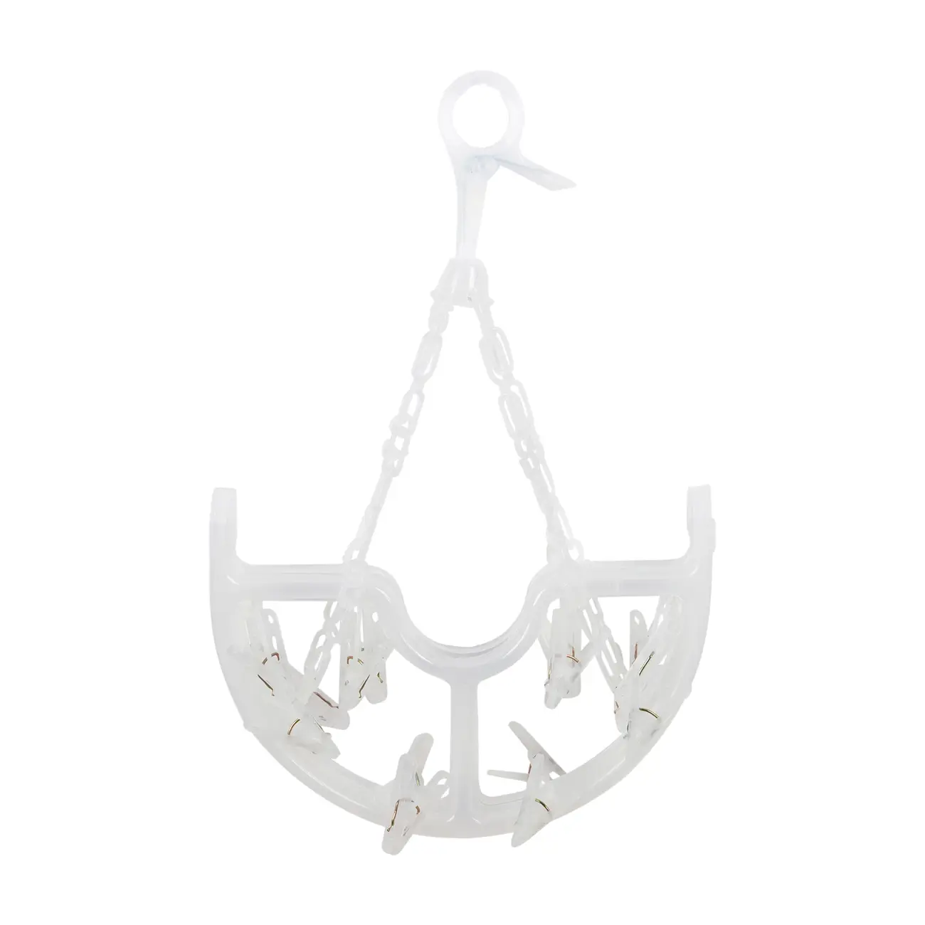 VARAL COM 16 PRENDEDORES HANG 'N HOLD - BRANCO TRANSLUCIDO - Foto 4