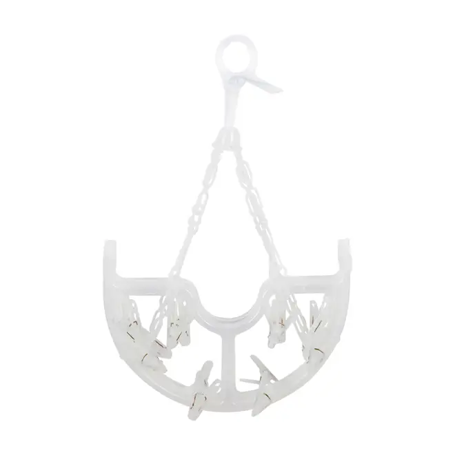 VARAL COM 16 PRENDEDORES HANG 'N HOLD - BRANCO TRANSLUCIDO - Foto 4