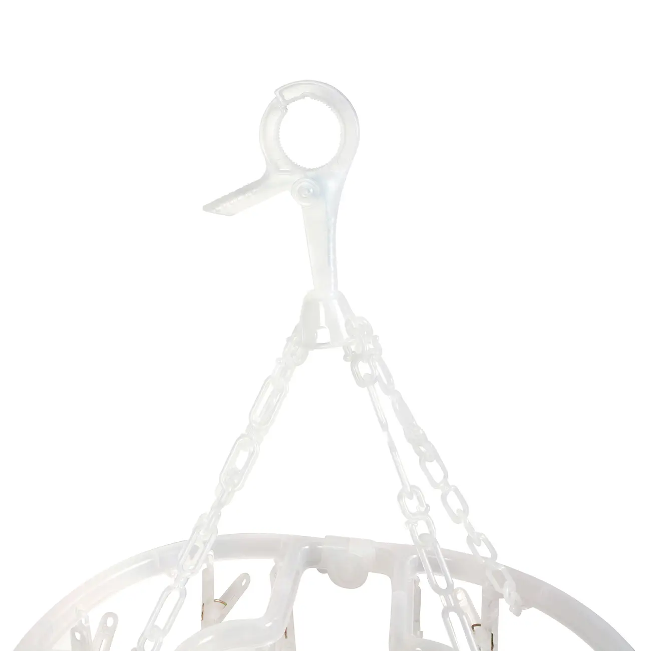 VARAL COM 16 PRENDEDORES HANG 'N HOLD - BRANCO TRANSLUCIDO - Foto 5