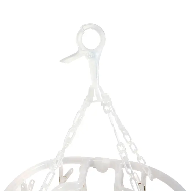 VARAL COM 16 PRENDEDORES HANG 'N HOLD - BRANCO TRANSLUCIDO - Foto 5