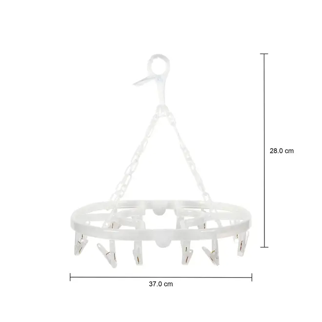 VARAL COM 16 PRENDEDORES HANG 'N HOLD - BRANCO TRANSLUCIDO - Foto 7