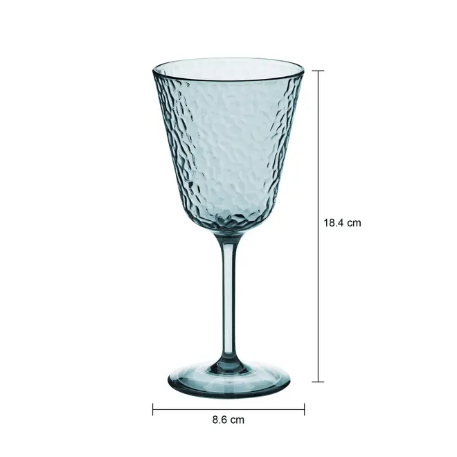 TAÇA ÁGUA/VINHO 300 ML DRUM - AZUL - Foto 4