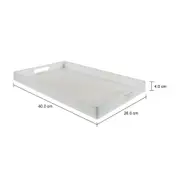 BANDEJA 40 CM X 26 CM NOIR - BRANCO - Foto 5