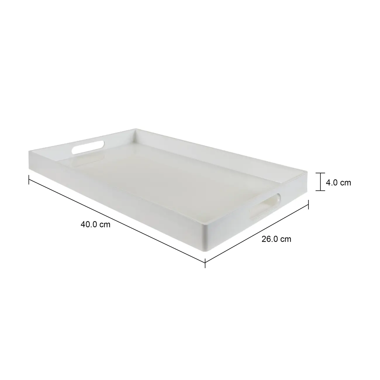 BANDEJA 40 CM X 26 CM NOIR - BRANCO - Foto 5