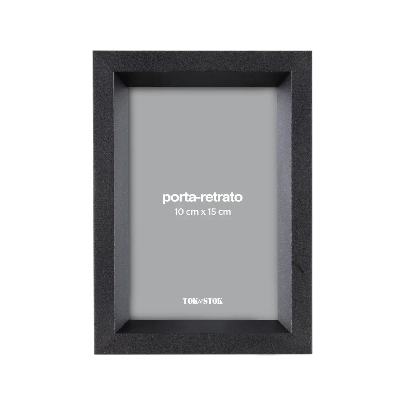 PORTA-RETRATO 10 CMX 15 CM MAIN - PRETO - Foto 1