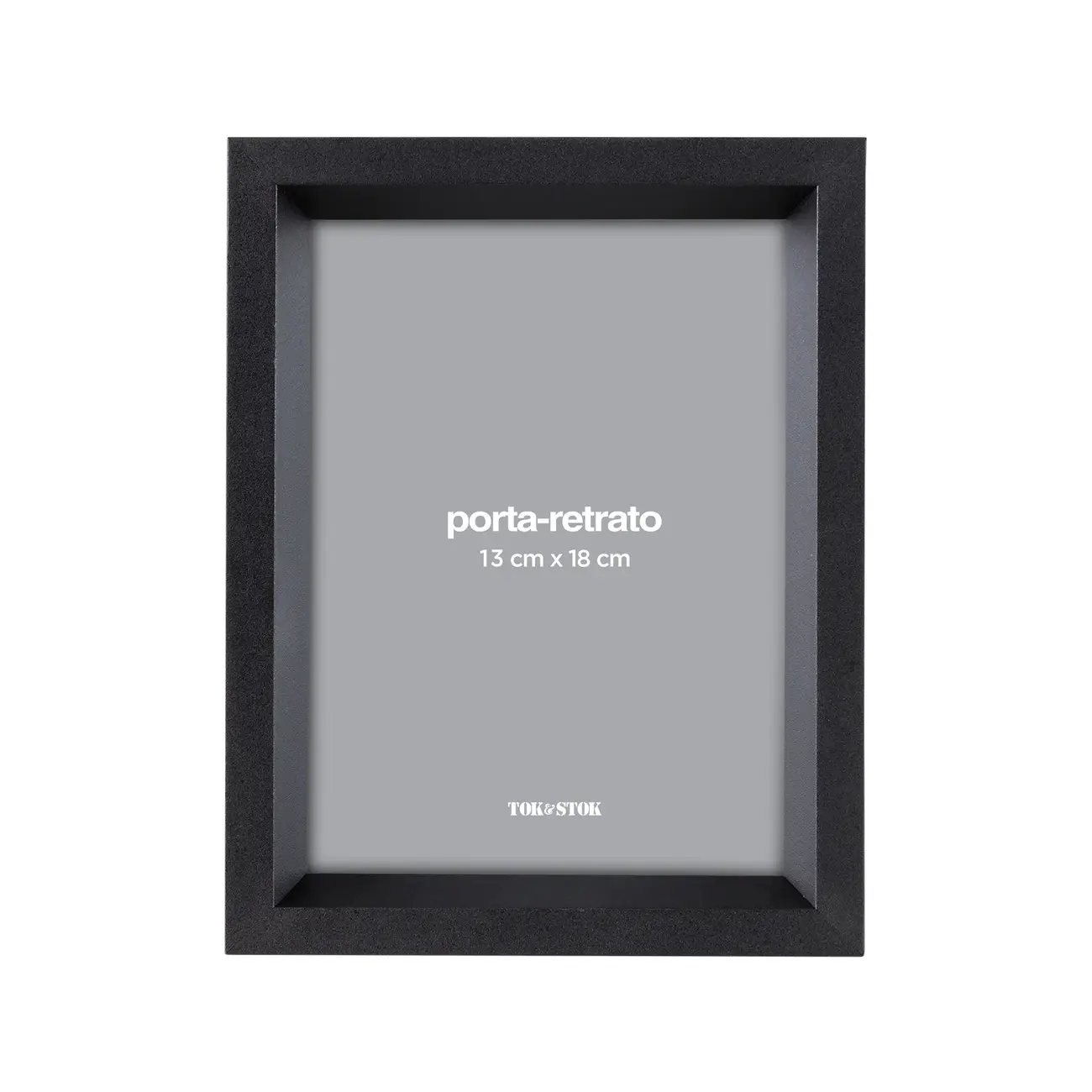 PORTA-RETRATO 13 CMX 18 CM MAIN - PRETO - Foto 1