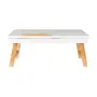 MESA PARA NOTEBOOK ALENTO - AMÊNDOA/BRANCO - Foto 2