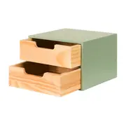GAVETEIRO COM 2 GAVETAS ALENTO - AMÊNDOA/SÁLVIA - Foto 4