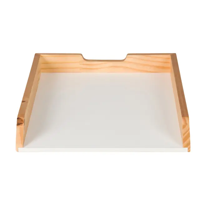 PORTA-PAPEL DE MESA ALENTO - AMÊNDOA/BRANCO - Foto 2