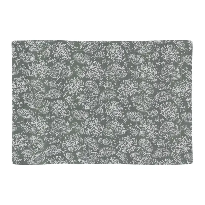 LUGAR AMERICANO DUPLA-FACE 50 CM X 35 CM LANDS - LODEN GREEN/NATURAL - Foto 1
