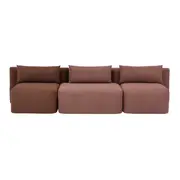 SOFÁ 3 LUGARES SHIRO - RUBY MOCHA/QUARTZO ROSA - Foto 1