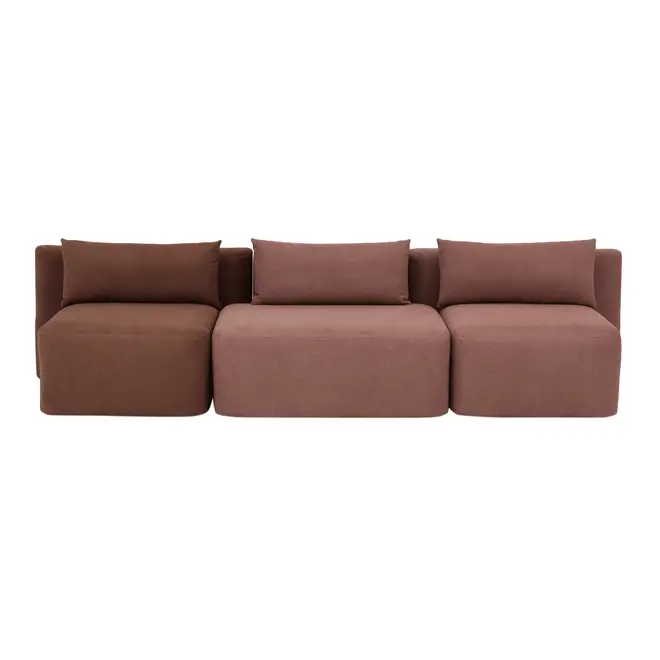 SOFÁ 3 LUGARES SHIRO - RUBY MOCHA/QUARTZO ROSA - Foto 1
