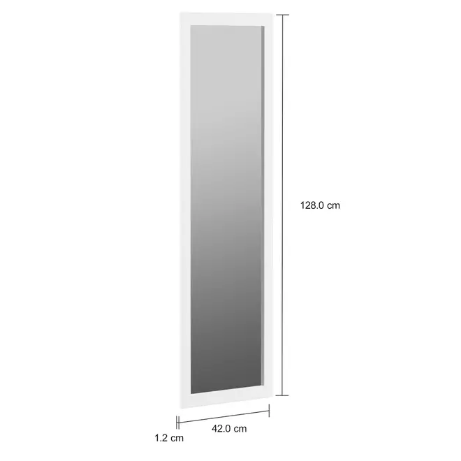 ESPELHO 42 CM X 1,28 M NOBLE - BRANCO - Foto 2