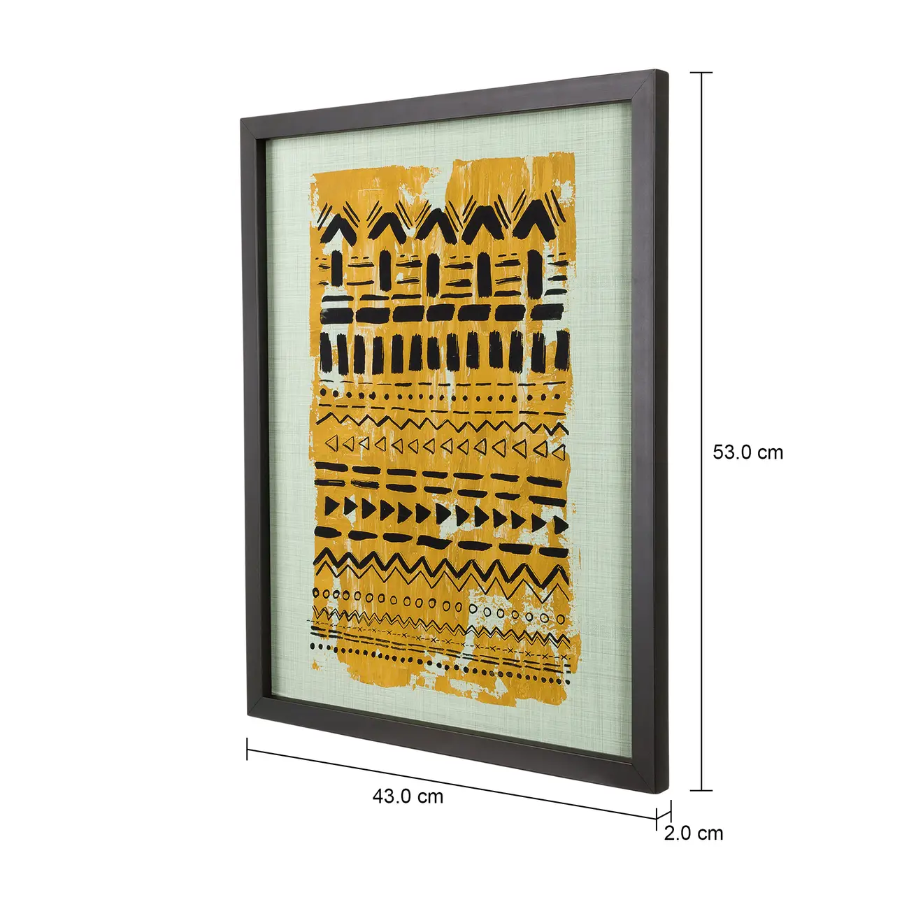 LASCAUX QUADRO 43 CM X 53 CM - PRETO/ZAFFRON - Foto 3
