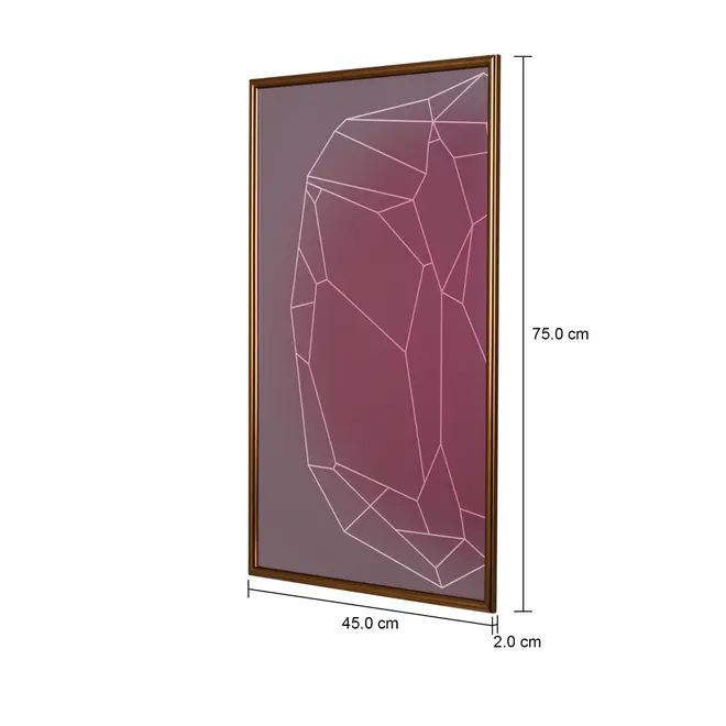 QUADRO DRUSE I 45 CM X 75 CM - COBRE/RODONITA - Foto 3