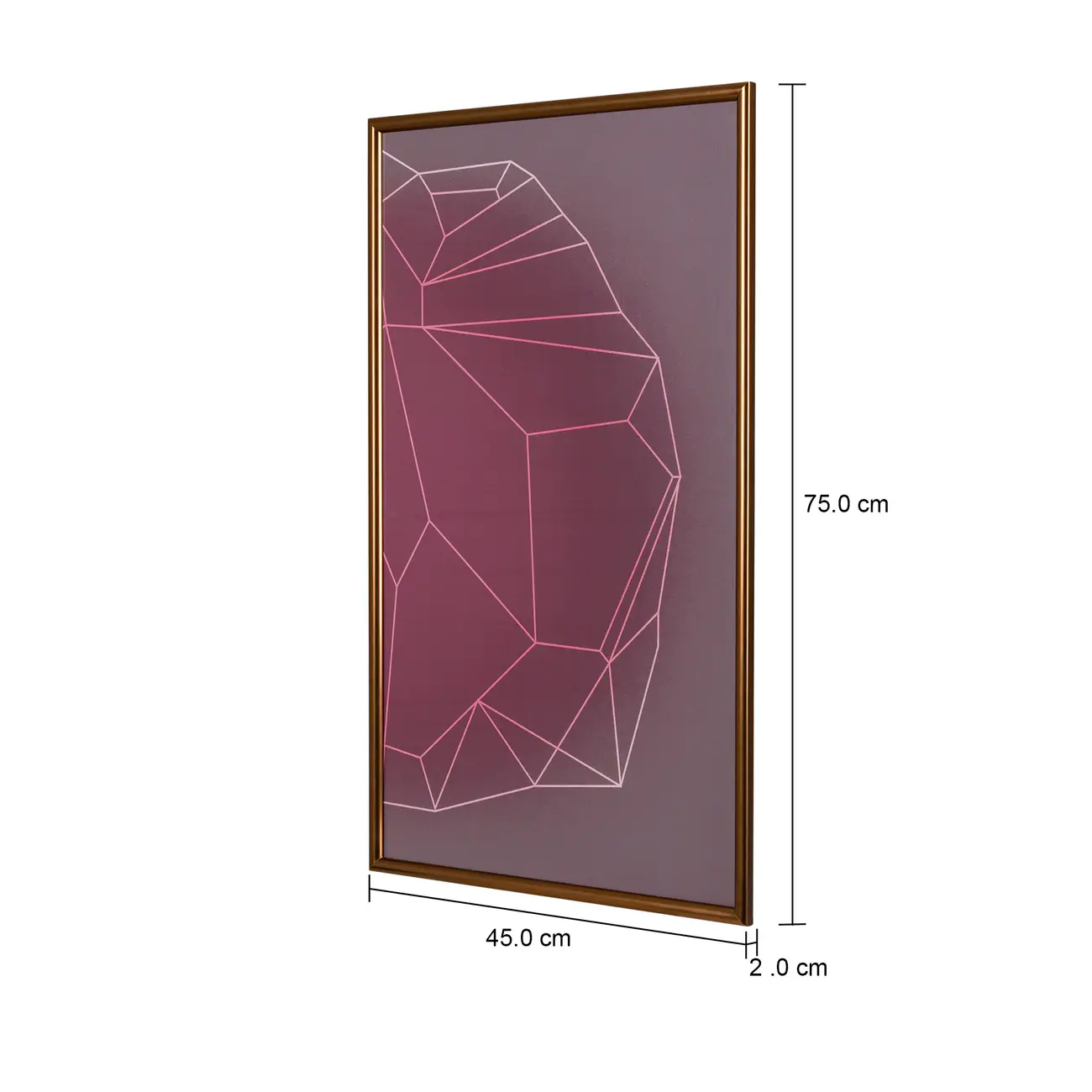 QUADRO DRUSE II 45 CM X 75 CM - COBRE/RODONITA - Foto 3