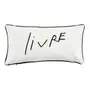 ALMOFADA AMOR LIVRE 60 CM X 30 CM MANUSCRITO - OFF WHITE/PRETO - Foto 2