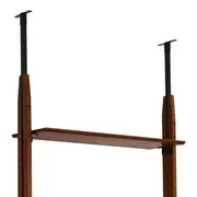 ESTANTE/ESCRIVANINHA PAREDE/TETO 86 CM X 2,41 M/2,80 M LIBRERIA - NOZES/PRETO - Foto 6