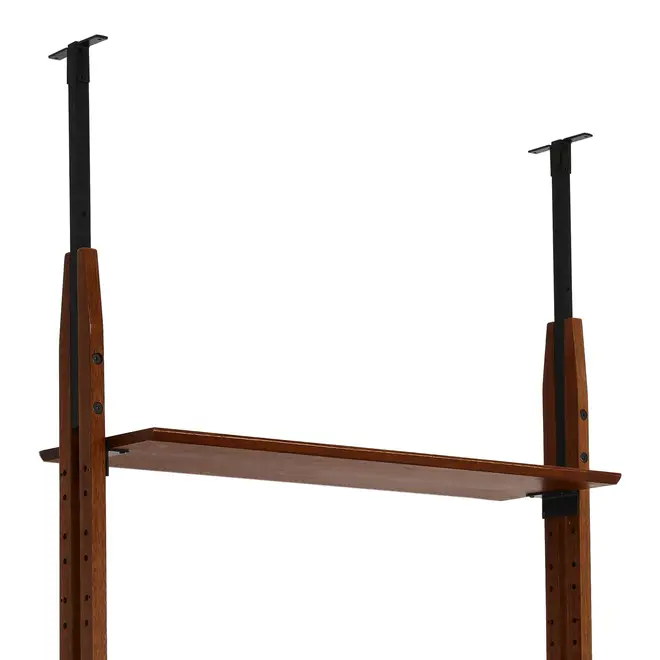 ESTANTE/ESCRIVANINHA PAREDE/TETO 86 CM X 2,41 M/2,80 M LIBRERIA - NOZES/PRETO - Foto 6