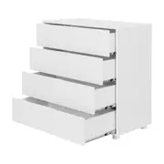 CÔMODA 4 GAVETAS 84 CM X 40 CM NORAH - BRANCO - Foto 3