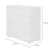 CÔMODA 4 GAVETAS 84 CM X 40 CM NORAH - BRANCO - Foto 10