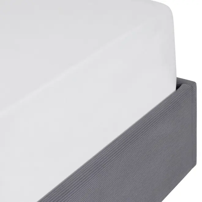 CAMA QUEEN 1,58 M SOX - VELVET COTELÊ CINZA - Foto 5