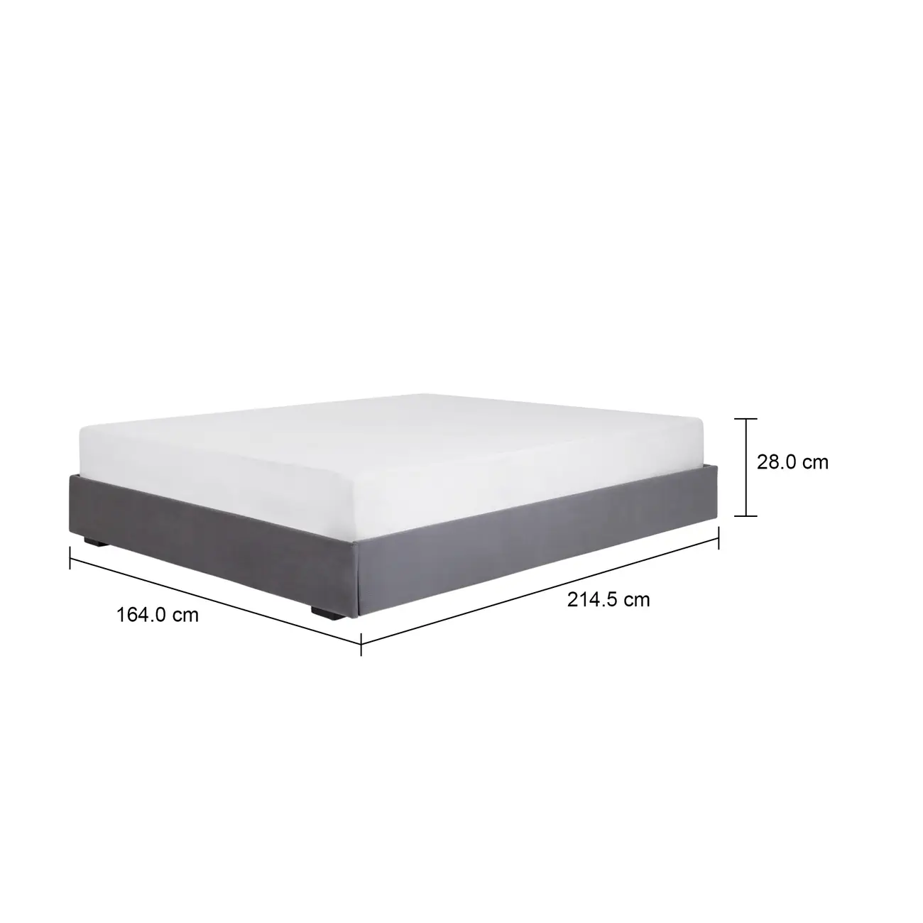 CAMA QUEEN 1,58 M SOX - VELVET COTELÊ CINZA - Foto 6