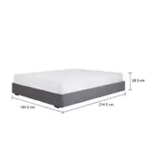 CAMA QUEEN 1,58 M SOX - VELVET COTELÊ CINZA - Foto 6