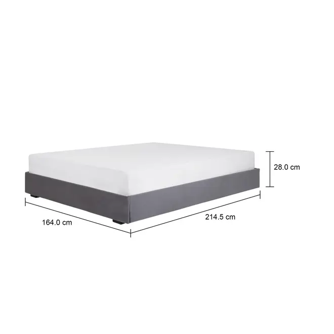 CAMA QUEEN 1,58 M SOX - VELVET COTELÊ CINZA - Foto 6