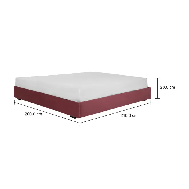CAMA KING 1,93 M SOX - VELVET COTELÊ RODONITA - Foto 6
