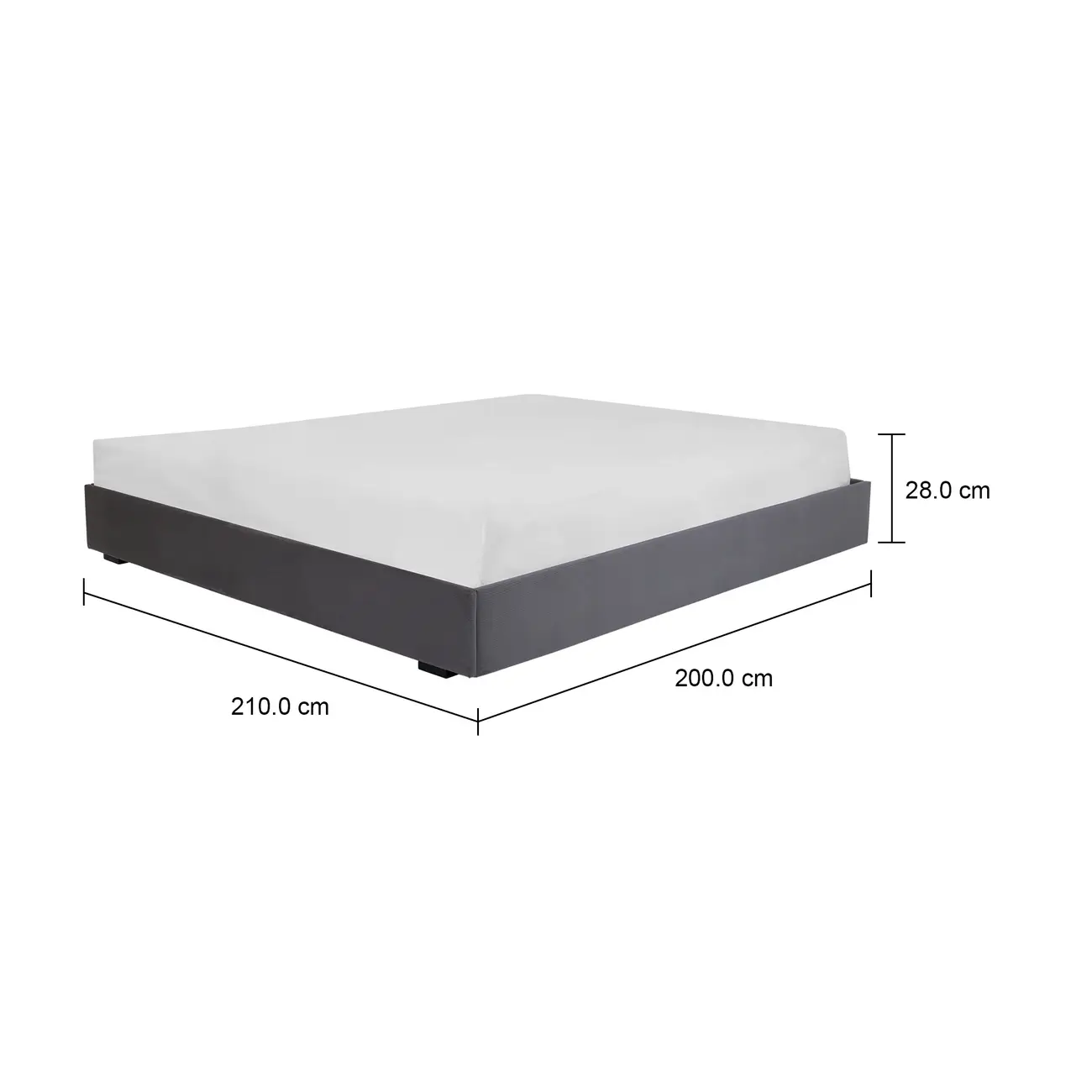 CAMA KING 1,93 M SOX - VELVET COTELÊ CINZA - Foto 6
