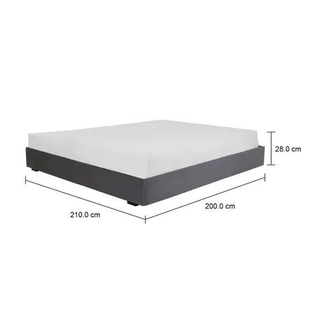 Imagem com medidas do produto CAMA KING 1,93 M SOX
