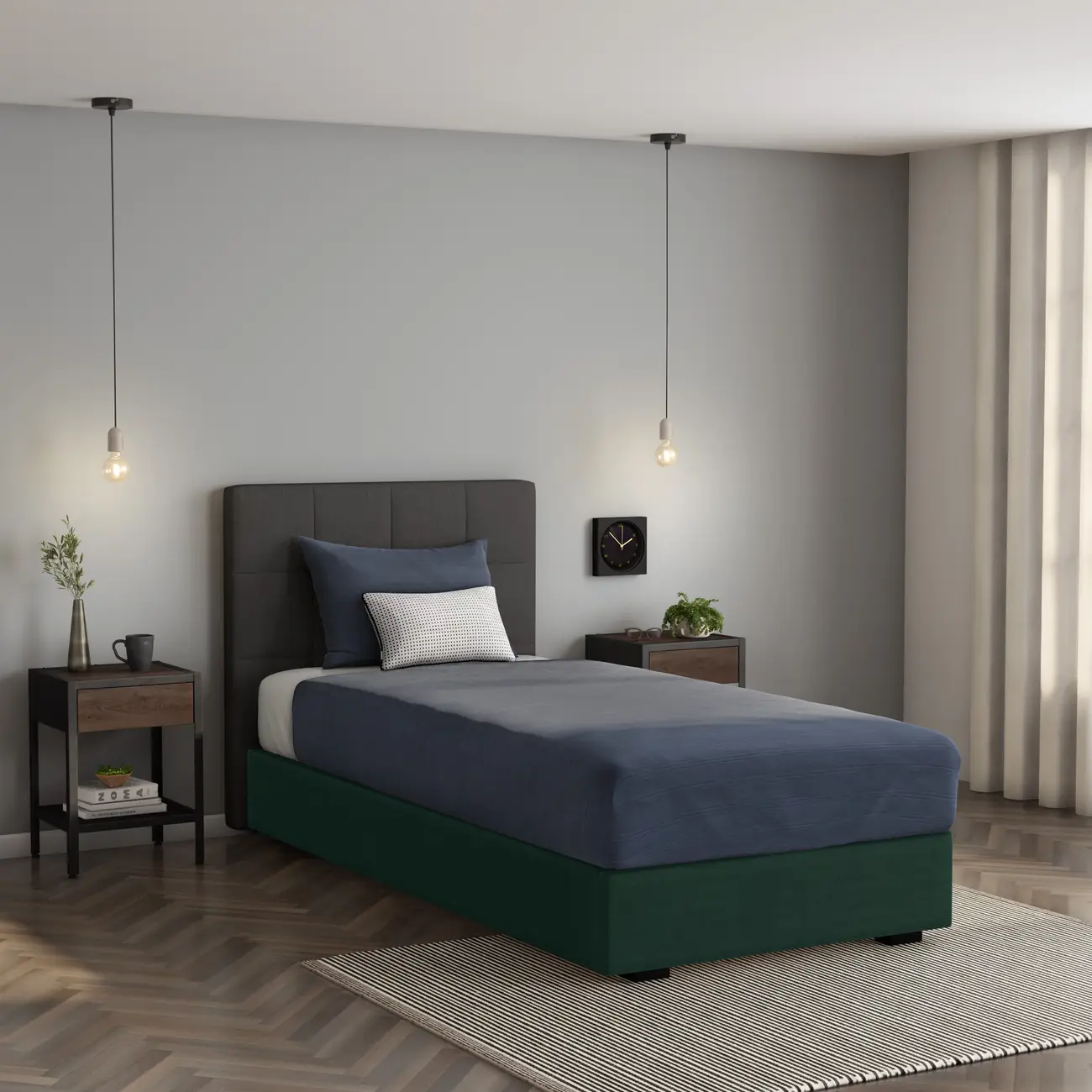 CAMA DE SOLTEIRO 88 CM SOX - VELVET COTELÊ MALAQUITA - Foto 7