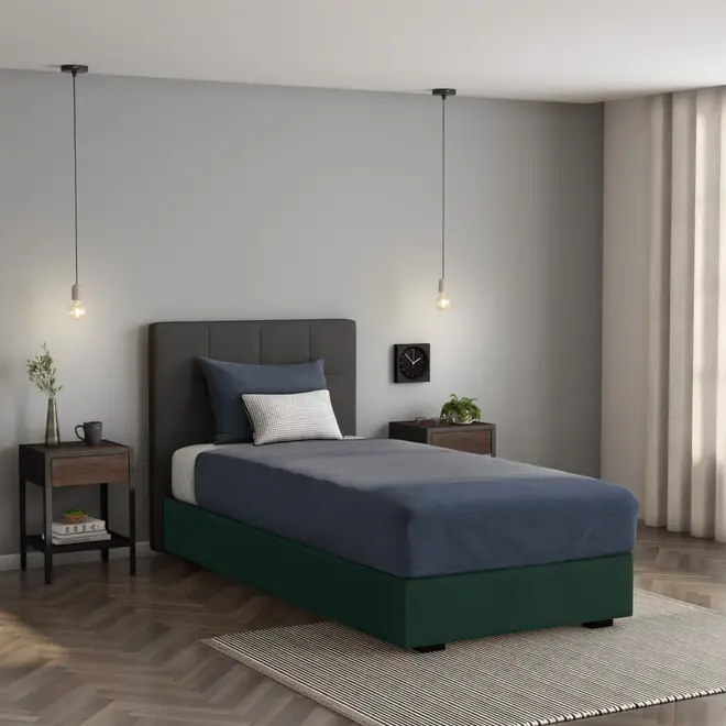 CAMA DE SOLTEIRO 88 CM SOX - VELVET COTELÊ MALAQUITA - Foto 7