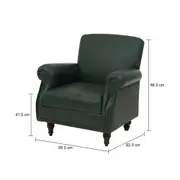 POLTRONA BERJOU - COURO ENGLISH GREEN - Foto 8