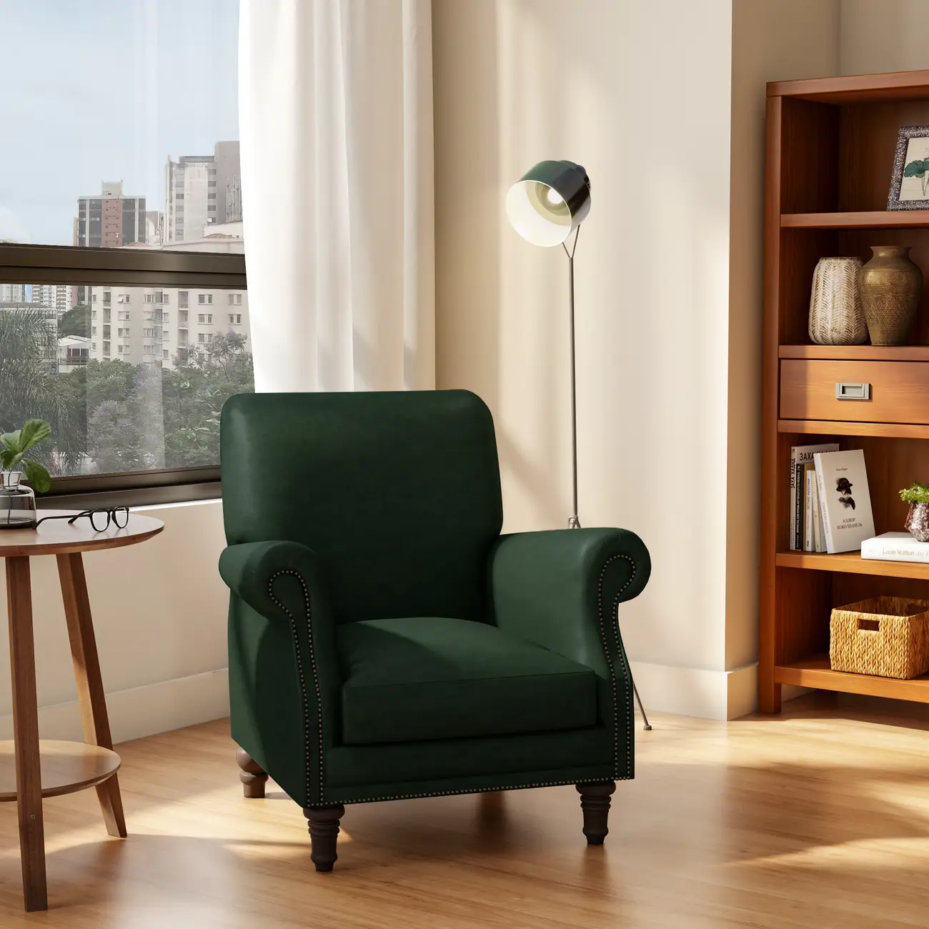 POLTRONA BERJOU - COURO ENGLISH GREEN - Foto 9