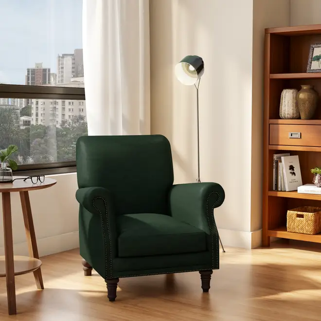 POLTRONA BERJOU - COURO ENGLISH GREEN - Foto 9