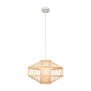 LUMINÁRIA DE TETO ESFERA FIBER - NATURAL/BRANCO - Foto 2
