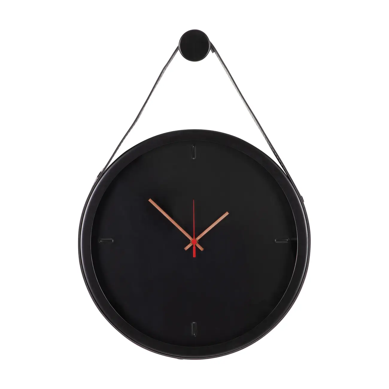 RELÓGIO DE PAREDE 40 CM PELICANO - PRETO/PRETO - Foto 1